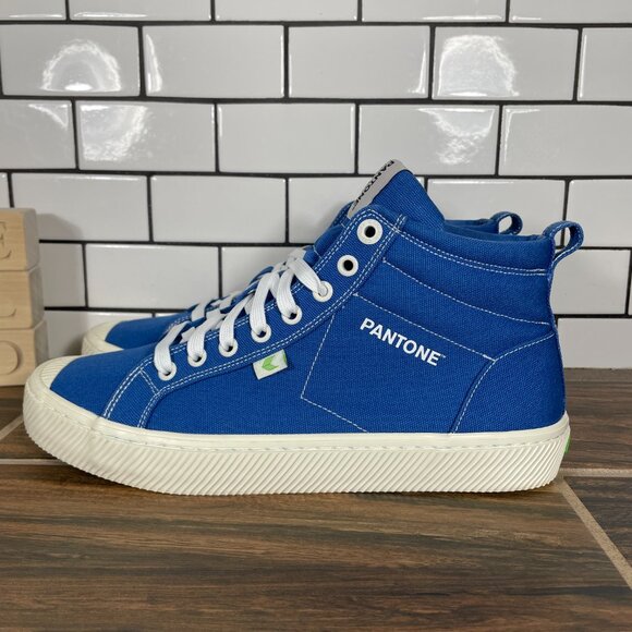 Cariuma Shoes - Cariuma OCA High Shoes Womens Size 10 Pantone Blue Canvas Cap Toe Casual Sneaker